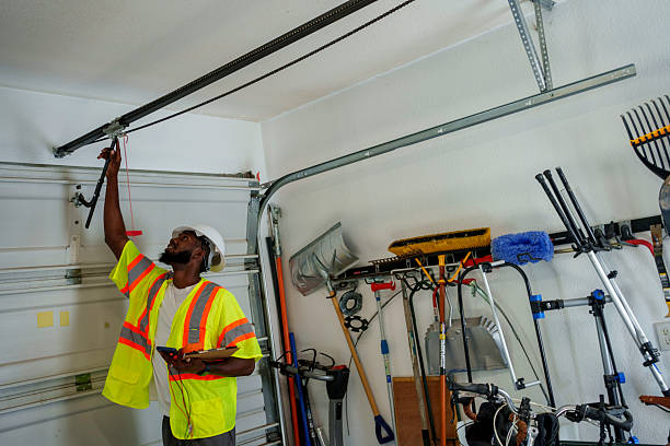 Professional Garage Door Panel Replacement technician working in Wheatley Heights, NY